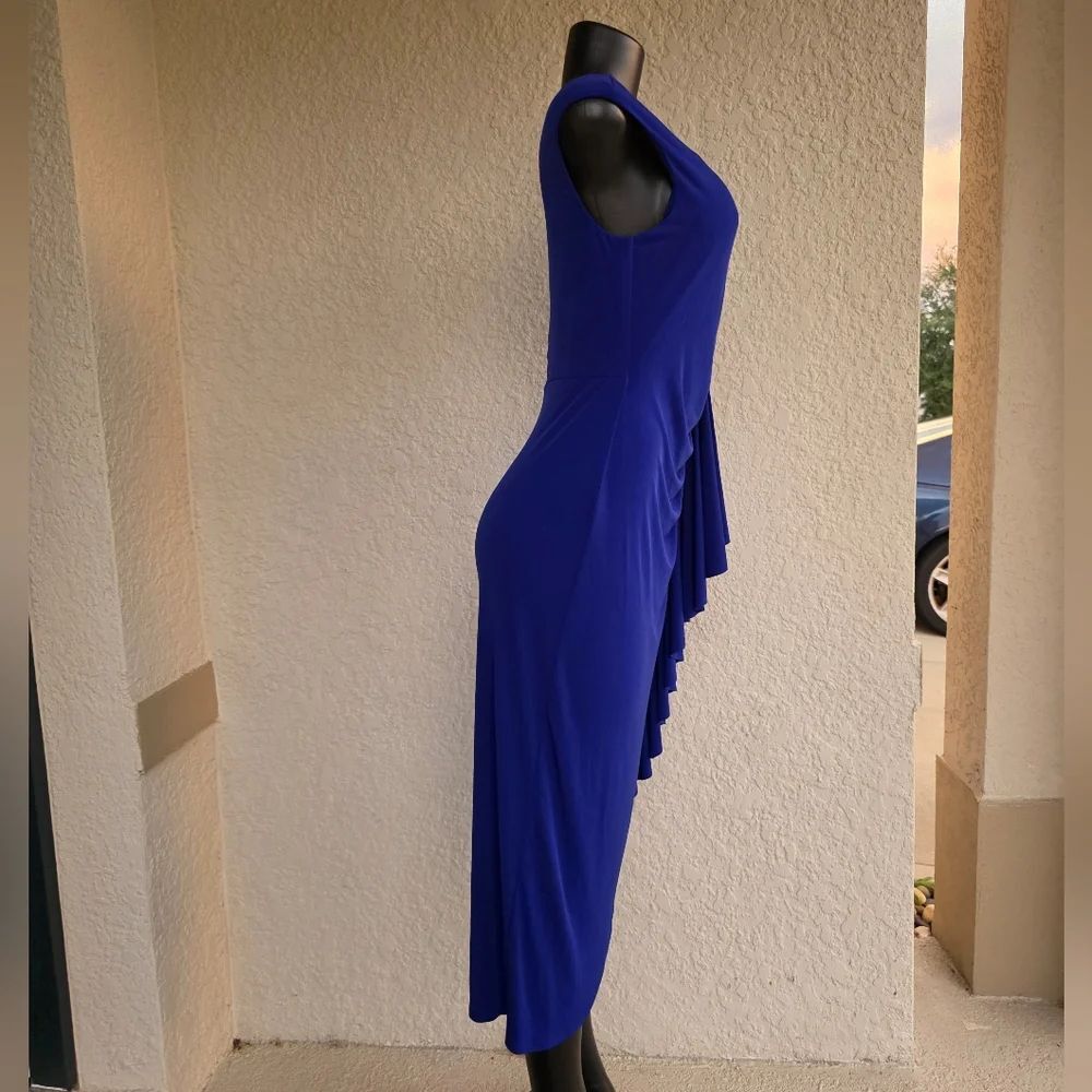 BRAND NEW CONNECT APPAREL SLEEVELESS SIDE RUFFLE SHEATH DRESS - Picture 15 of 16